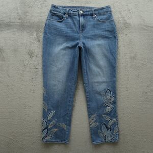 Chico's Jeans Women's Size 0 US-4 Mid-Rise Girlfriend Slim Leg Crop 23" Inseam
